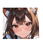 猫耳の茶髪 ＆ 心配そうな顔0（個別スタンプ：37）
