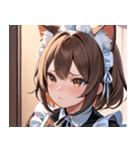 猫耳の茶髪 ＆ 心配そうな顔0（個別スタンプ：38）