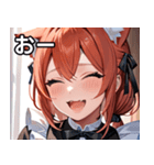 猫耳の赤髪 ＆ 大笑い（個別スタンプ：6）