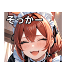 猫耳の赤髪 ＆ 大笑い（個別スタンプ：10）