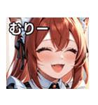 猫耳の赤髪 ＆ 大笑い（個別スタンプ：25）