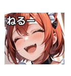 猫耳の赤髪 ＆ 大笑い（個別スタンプ：26）