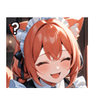 猫耳の赤髪 ＆ 大笑い（個別スタンプ：30）