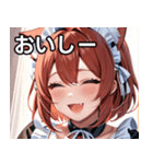 猫耳の赤髪 ＆ 大笑い（個別スタンプ：31）