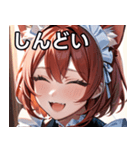 猫耳の赤髪 ＆ 大笑い（個別スタンプ：32）