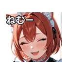 猫耳の赤髪 ＆ 大笑い（個別スタンプ：33）