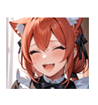 猫耳の赤髪 ＆ 大笑い0（個別スタンプ：6）