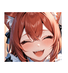 猫耳の赤髪 ＆ 大笑い0（個別スタンプ：19）