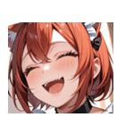 猫耳の赤髪 ＆ 大笑い0（個別スタンプ：26）