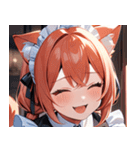 猫耳の赤髪 ＆ 大笑い0（個別スタンプ：30）