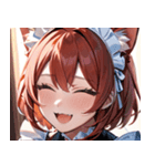 猫耳の赤髪 ＆ 大笑い0（個別スタンプ：32）