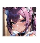 猫耳の紫髪 ＆ 誘惑的な表情0（個別スタンプ：8）