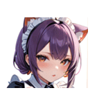 猫耳の紫髪 ＆ 誘惑的な表情0（個別スタンプ：28）