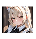 猫耳のプラチナブロンド ＆ 不貞腐れた顔0（個別スタンプ：17）