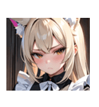 猫耳のプラチナブロンド ＆ 不貞腐れた顔0（個別スタンプ：27）