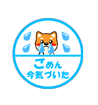 ずーっと使える吉祥寺柴犬ハンコ型スタンプ（個別スタンプ：19）