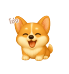 ワンだふる｜コーギー【タイ語】（個別スタンプ：1）