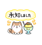 【夏】日常挨拶✴︎気遣い✴︎まるまる豆柴（個別スタンプ：11）