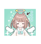 小鳥とわんこ女子 カスタム（個別スタンプ：4）