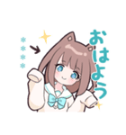 小鳥とわんこ女子 カスタム（個別スタンプ：5）