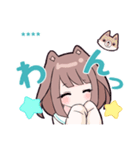 小鳥とわんこ女子 カスタム（個別スタンプ：7）