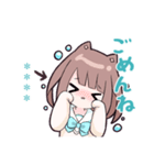 小鳥とわんこ女子 カスタム（個別スタンプ：9）