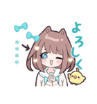 小鳥とわんこ女子 カスタム（個別スタンプ：10）