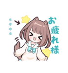 小鳥とわんこ女子 カスタム（個別スタンプ：14）