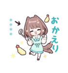 小鳥とわんこ女子 カスタム（個別スタンプ：18）