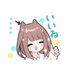 小鳥とわんこ女子 カスタム（個別スタンプ：20）