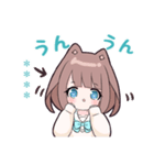 小鳥とわんこ女子 カスタム（個別スタンプ：21）