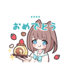 小鳥とわんこ女子 カスタム（個別スタンプ：25）