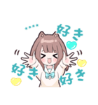 小鳥とわんこ女子 カスタム（個別スタンプ：28）