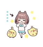 小鳥とわんこ女子 カスタム（個別スタンプ：30）