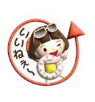 飛び出す3D女の子です！（個別スタンプ：11）