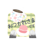 夏のシュナウザー犬（個別スタンプ：4）