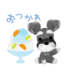 夏のシュナウザー犬（個別スタンプ：5）