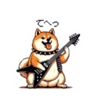 楽器を奏でる太っちょ柴犬（個別スタンプ：23）
