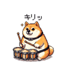 楽器を奏でる太っちょ柴犬（個別スタンプ：38）
