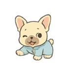 ねむねむフレブル パジャマ行進（個別スタンプ：1）