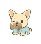 ねむねむフレブル パジャマ行進（個別スタンプ：4）