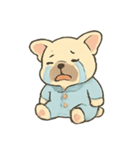 ねむねむフレブル パジャマ行進（個別スタンプ：17）