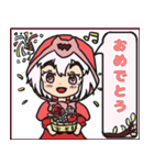 もこもこ赤いフードの女の子（個別スタンプ：3）