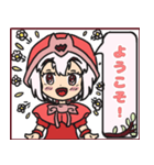 もこもこ赤いフードの女の子（個別スタンプ：9）