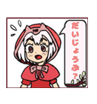 もこもこ赤いフードの女の子（個別スタンプ：12）
