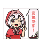 もこもこ赤いフードの女の子（個別スタンプ：13）