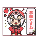 もこもこ赤いフードの女の子（個別スタンプ：14）