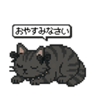 ダーク猫ドットスタンプ（個別スタンプ：5）