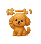 ふわもこトイプードル 3D文字で毎日会話（個別スタンプ：11）