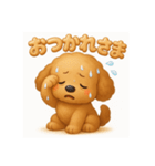 ふわもこトイプードル 3D文字で毎日会話（個別スタンプ：14）